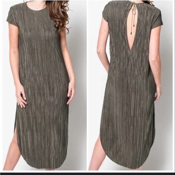 Sabina Musayev Dresses & Skirts - SABINA MUSAYEV Anthropologie green Textured Renaissance Midi Dress loose fit XS